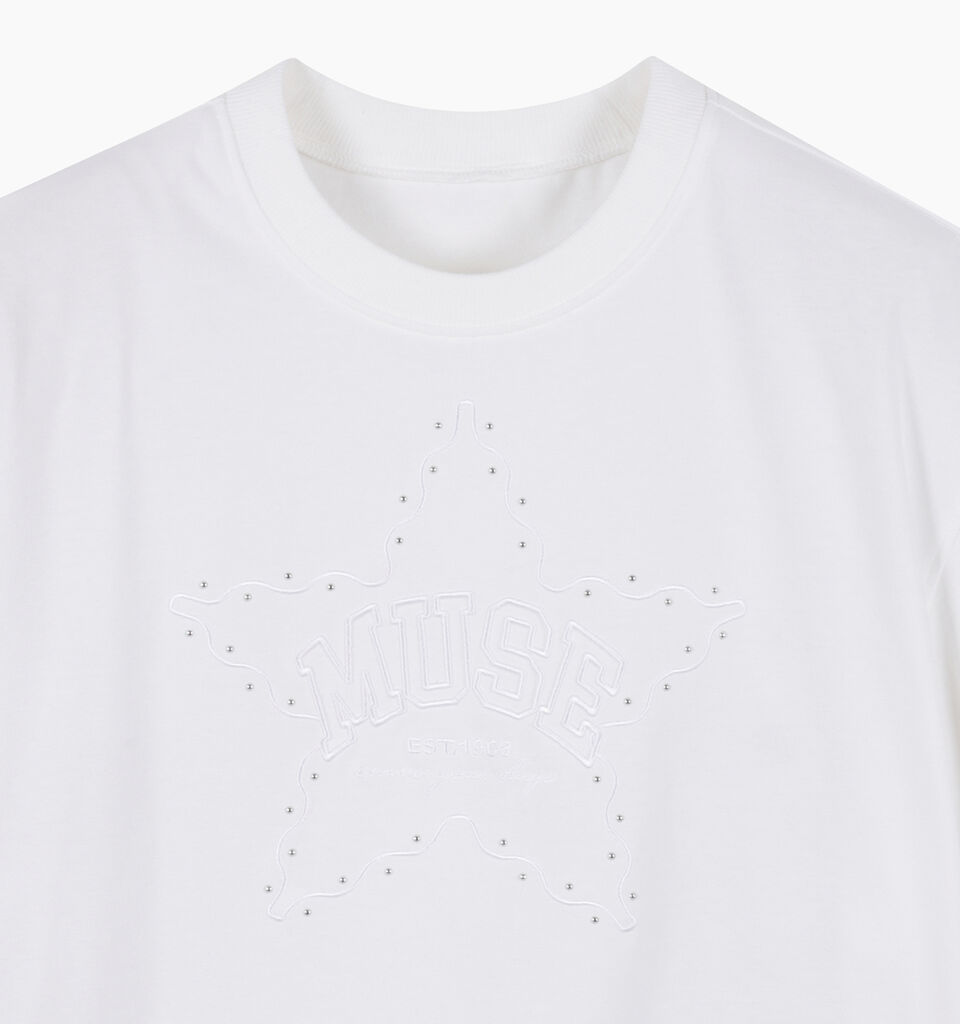 T-SHIRT - sisley k short sleeve t-shirt - Creamy White | Sisley K image number 3